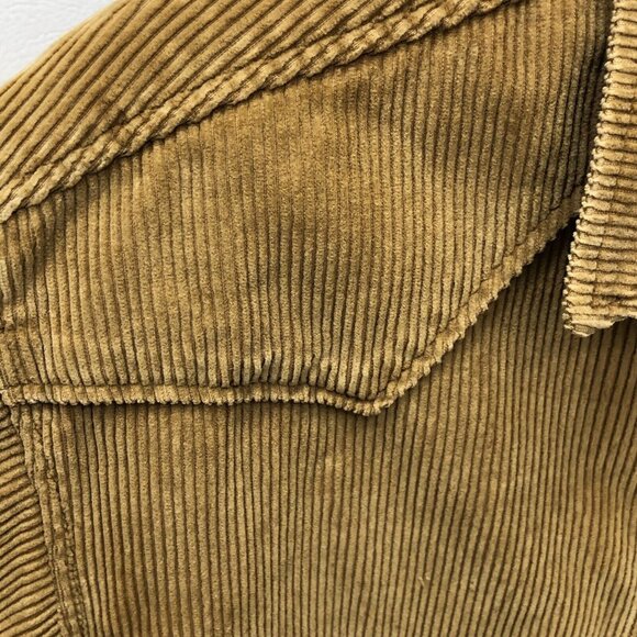 Vintage Levi's Western Wear Women M Tan Corduroy Blazer Jacket Black Tag - Picture 10 of 13